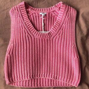 PISTOLA CORA KNIT VEST — PINK COSMOS